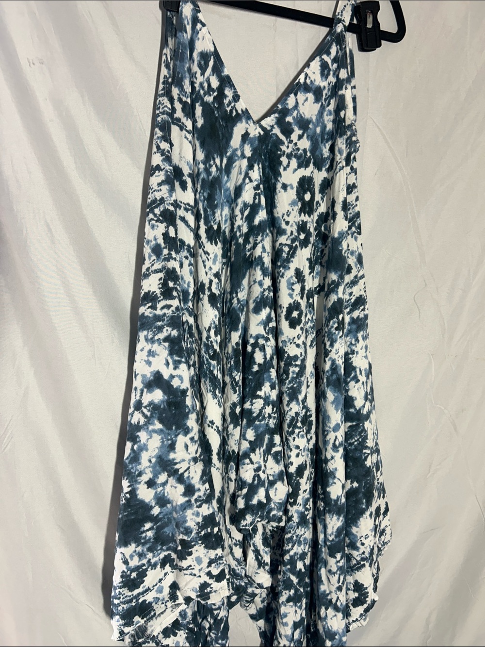 Tie-Dye Blue and White Flowy Women's